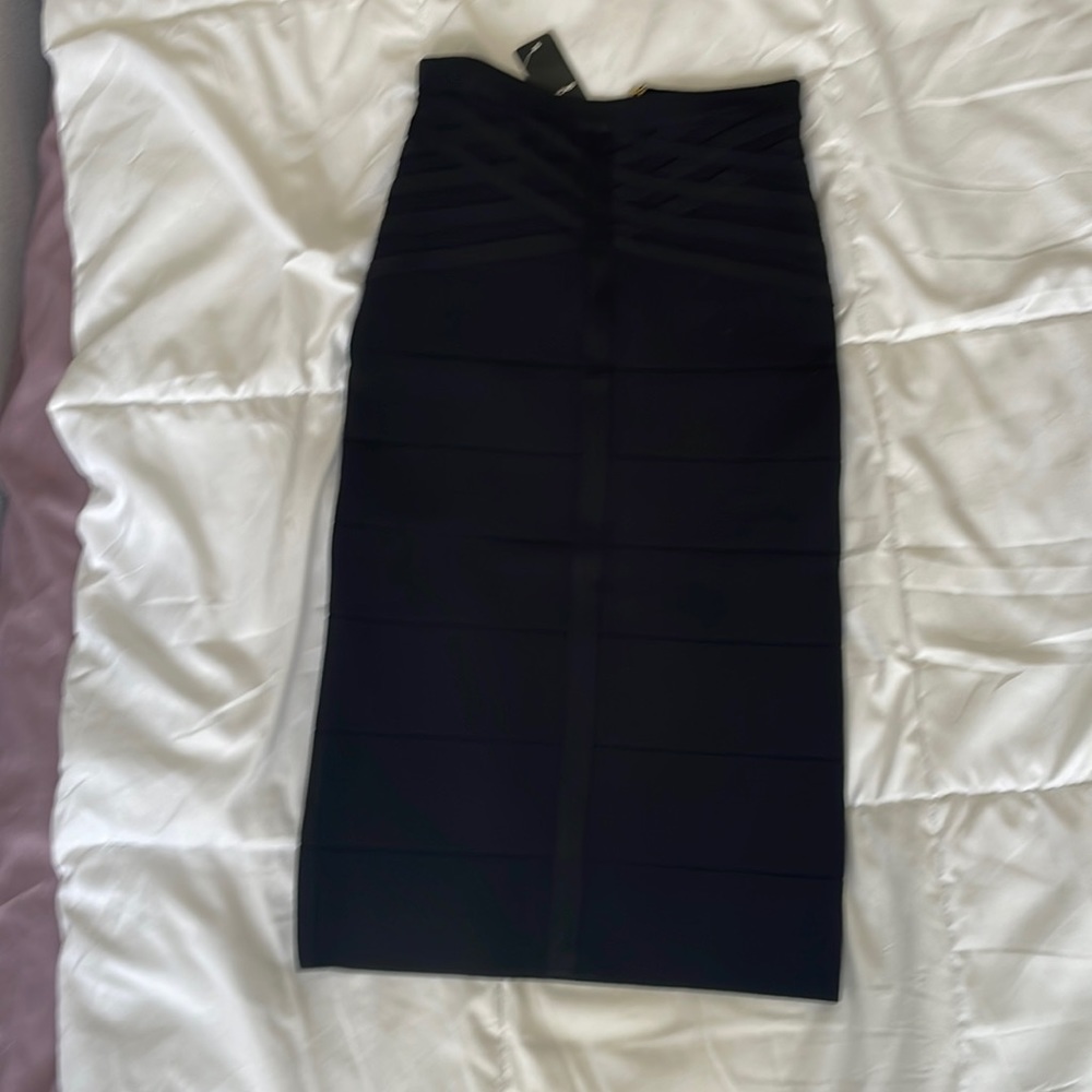 Bebe black midi skirt.